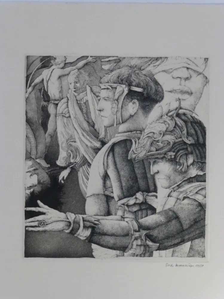 Acquatinta Desmazières - Le songe de Malatesta