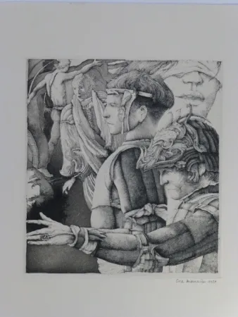 Acquatinta Desmazières - Le songe de Malatesta