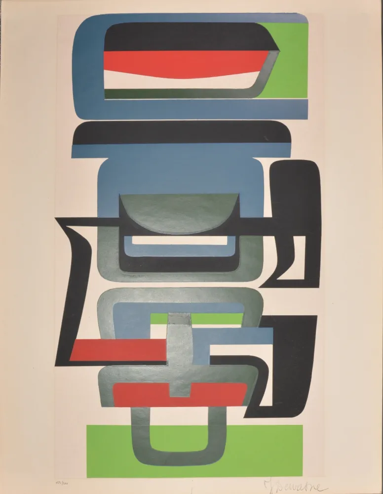 Serigrafia Dewasne - Composition, 1954 - Hand-signed