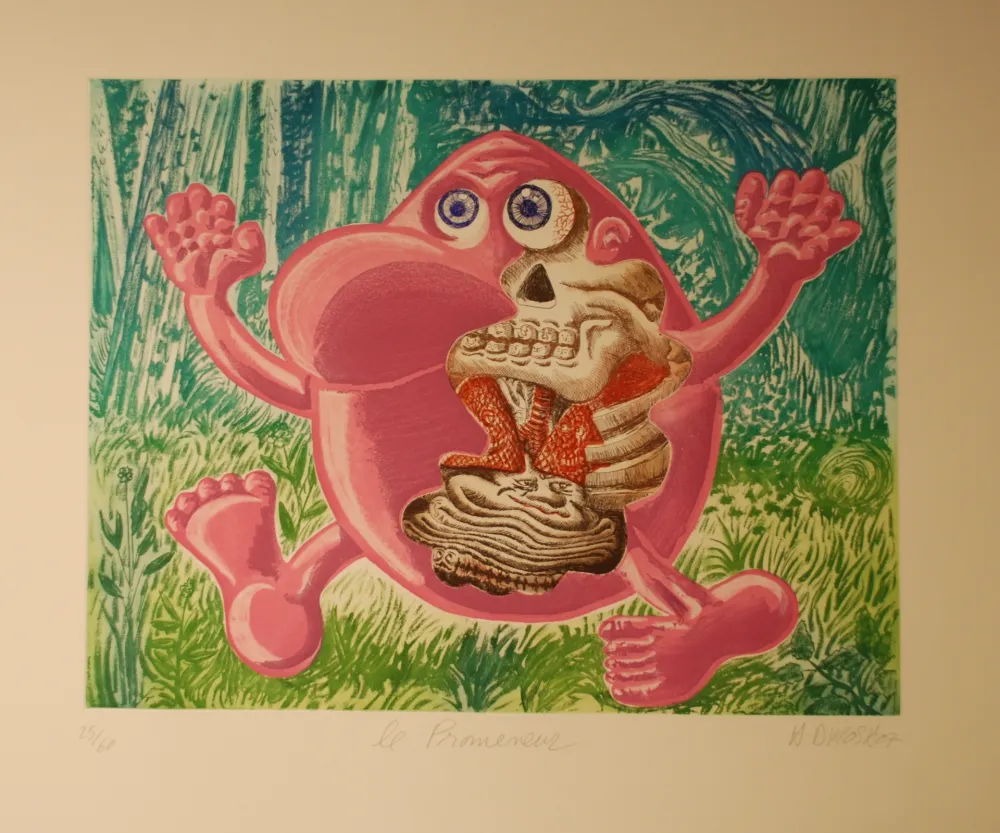 Incisione Di Rosa - Le promeneur