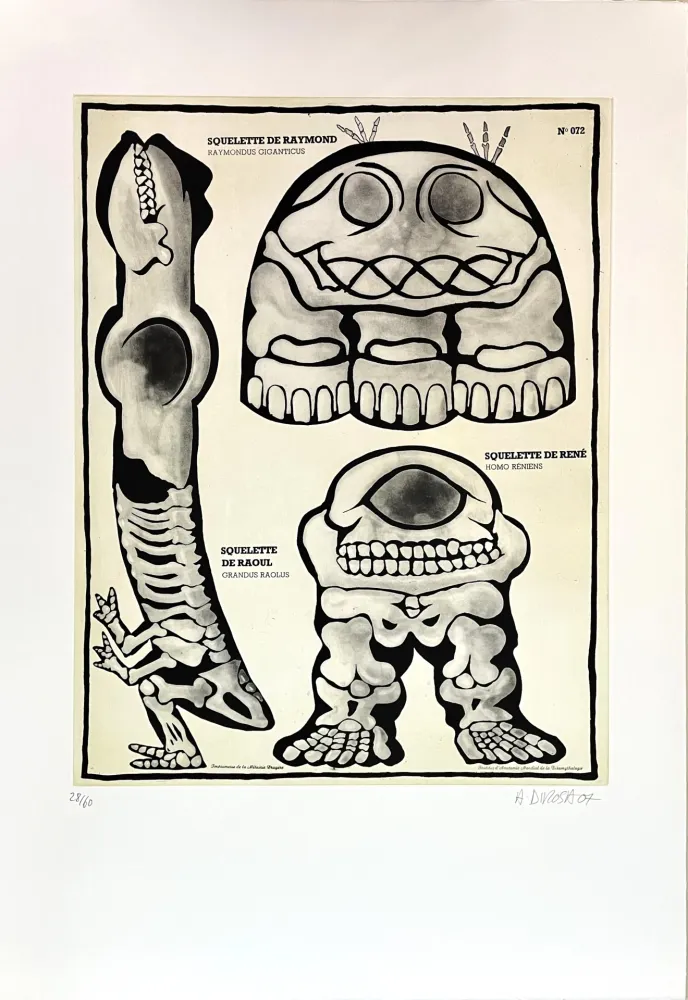 Incisione Di Rosa - Squelette de Raymond