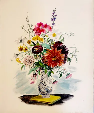 Litografia Dignimont - Dahlia, Zinnias et autres