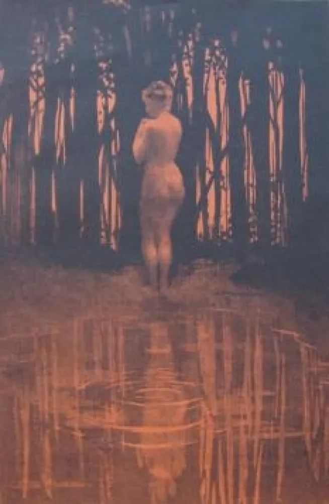 Litografia Dillon - Baigneuse