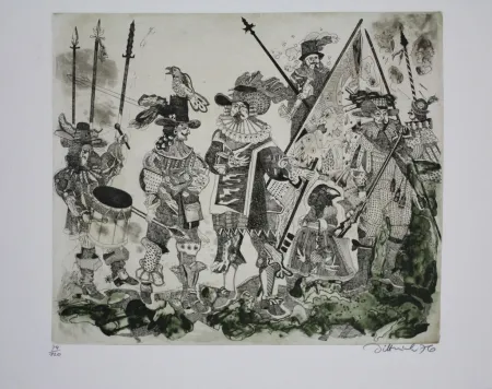 Acquaforte E Acquatinta Dittrich - Schlacht