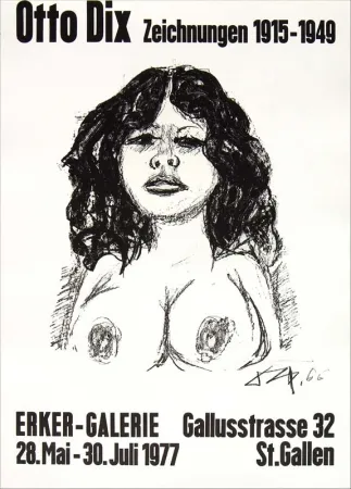 Litografia Dix - Halbakt von vorn