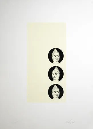 Litografia Dokoupil - Buddha, 1995