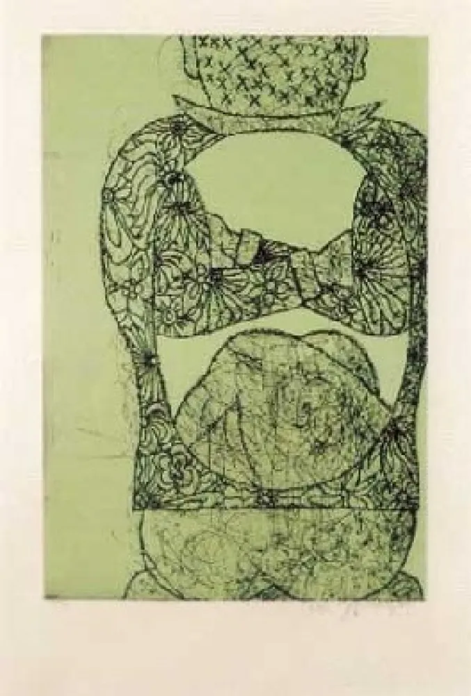 Acquaforte E Acquatinta Dokoupil - Hommage à Tapies