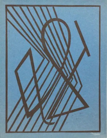 Linoincisione Domela - Der Leser (The reader)