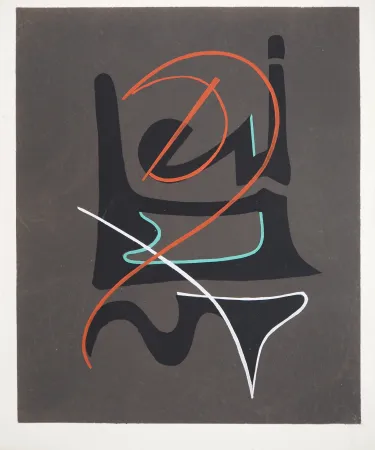 Litografia Domela - Ecriture abstraite