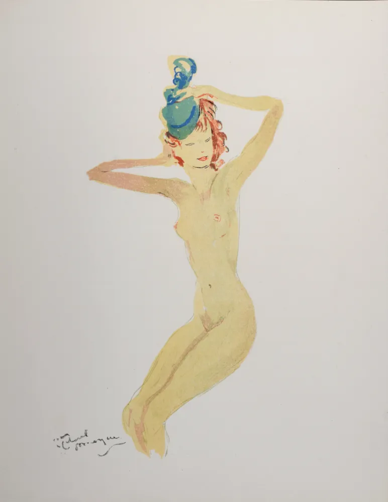 Litografia Domergue - La Parisienne : Elvire, 1956