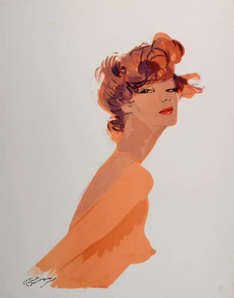Litografia Domergue - La Parisienne : Ernestine, 1956