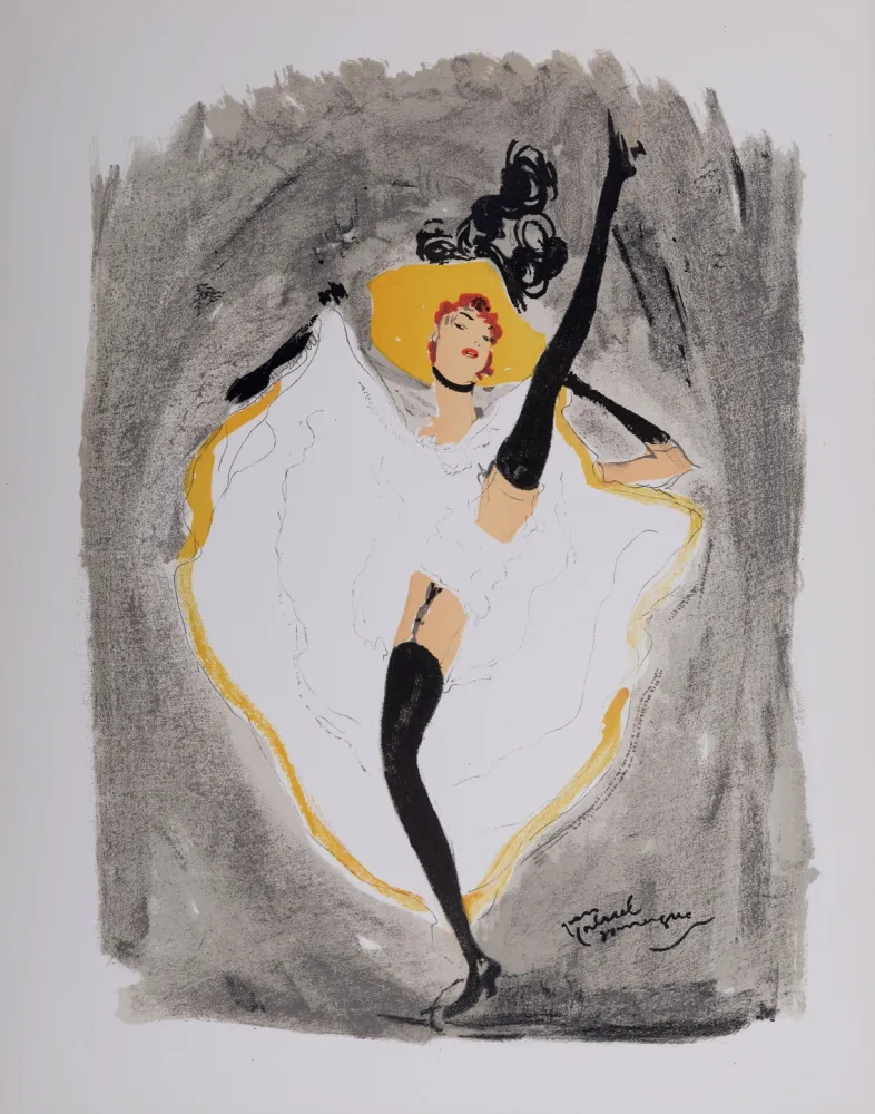 Litografia Domergue - La Parisienne : French Cancan, 1956
