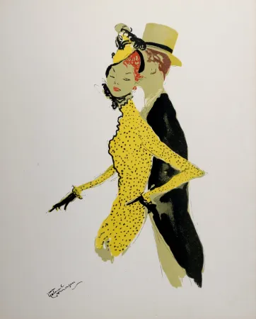 Litografia Domergue - La Parisienne : La belle Hélène, 1956