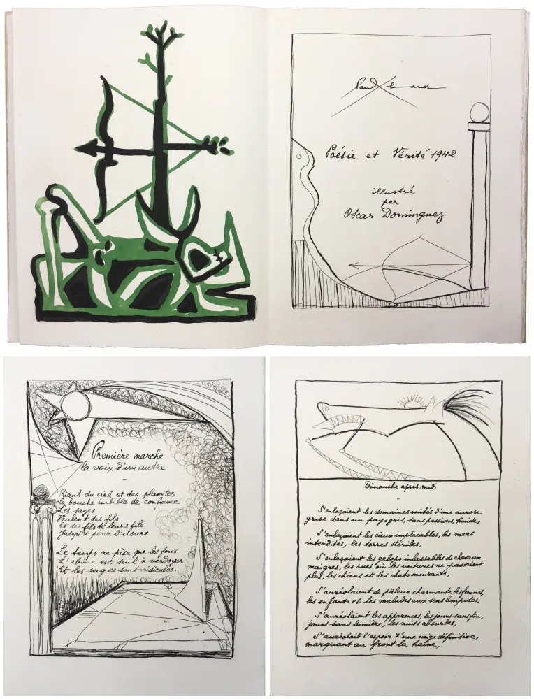 Libro Illustrato Dominguez - Paul Éluard : POÉSIE ET VÉRITÉ 1942. 31 gravures originales (1947)