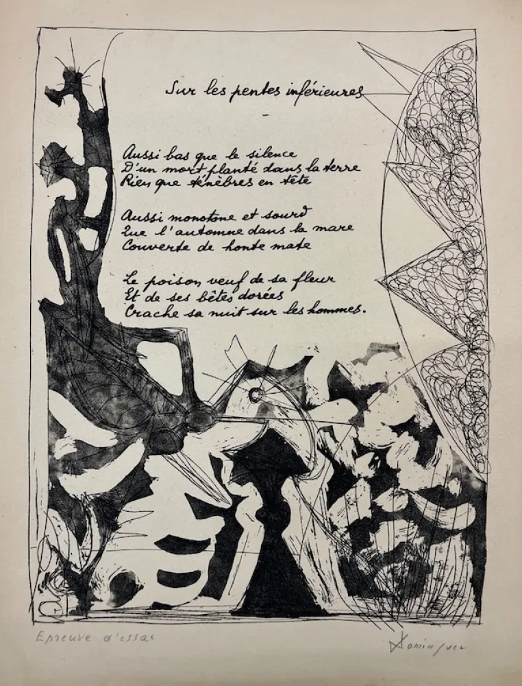 Acquaforte E Acquatinta Dominguez - Sur les penles inférieures