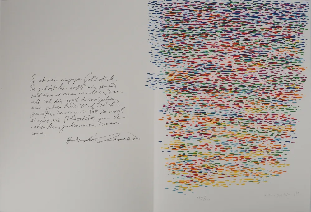 Litografia Dorazio - Composition aux multiples couleurs