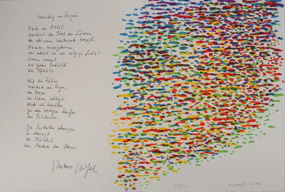 Litografia Dorazio - Composition colorée