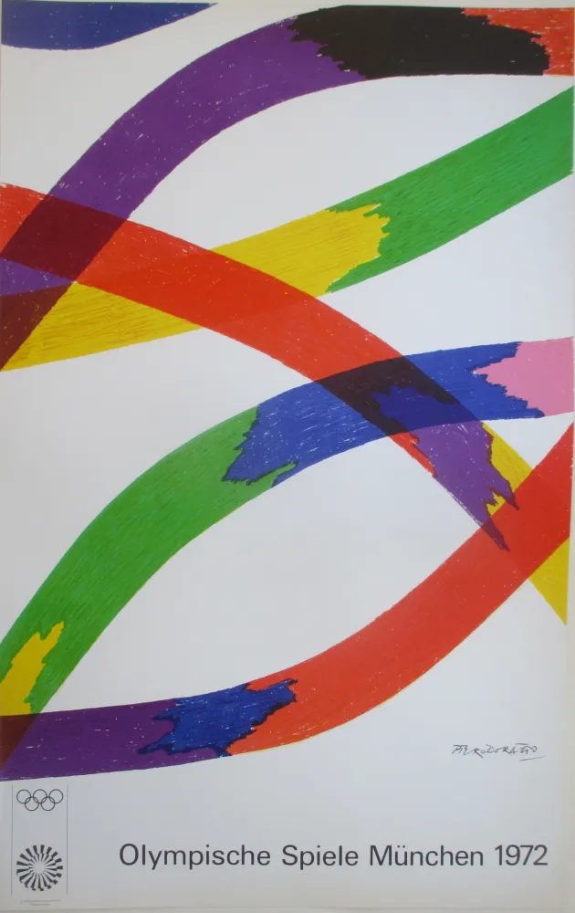 Litografia Dorazio - OL 1972 - original colourlithograph