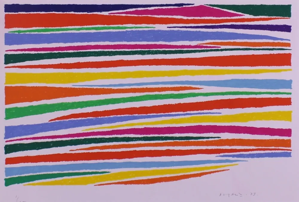 Litografia Dorazio - SENZA TITOLO