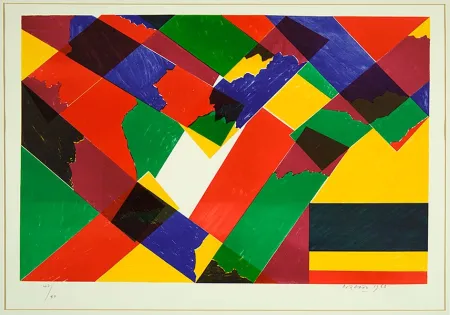 Litografia Dorazio - Senza titolo