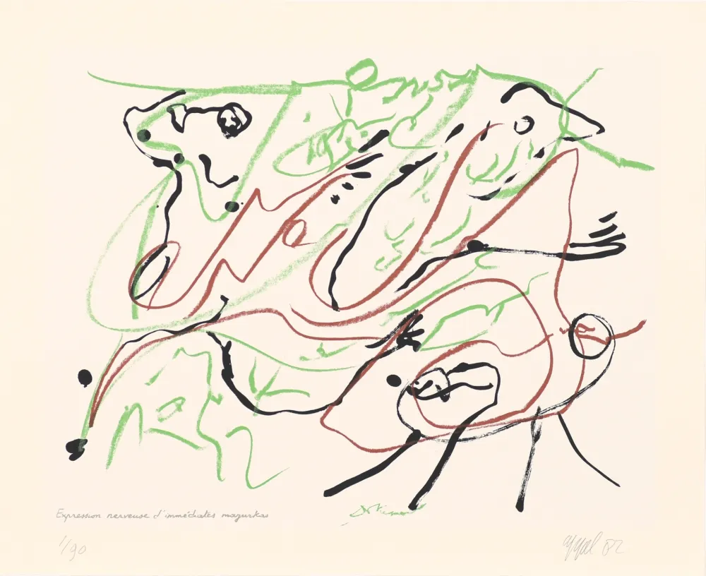 Serigrafia Dotremont - Expression nerveuse