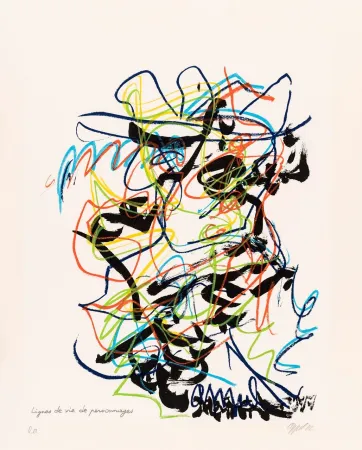 Serigrafia Dotremont - Lignes de vie de personnages