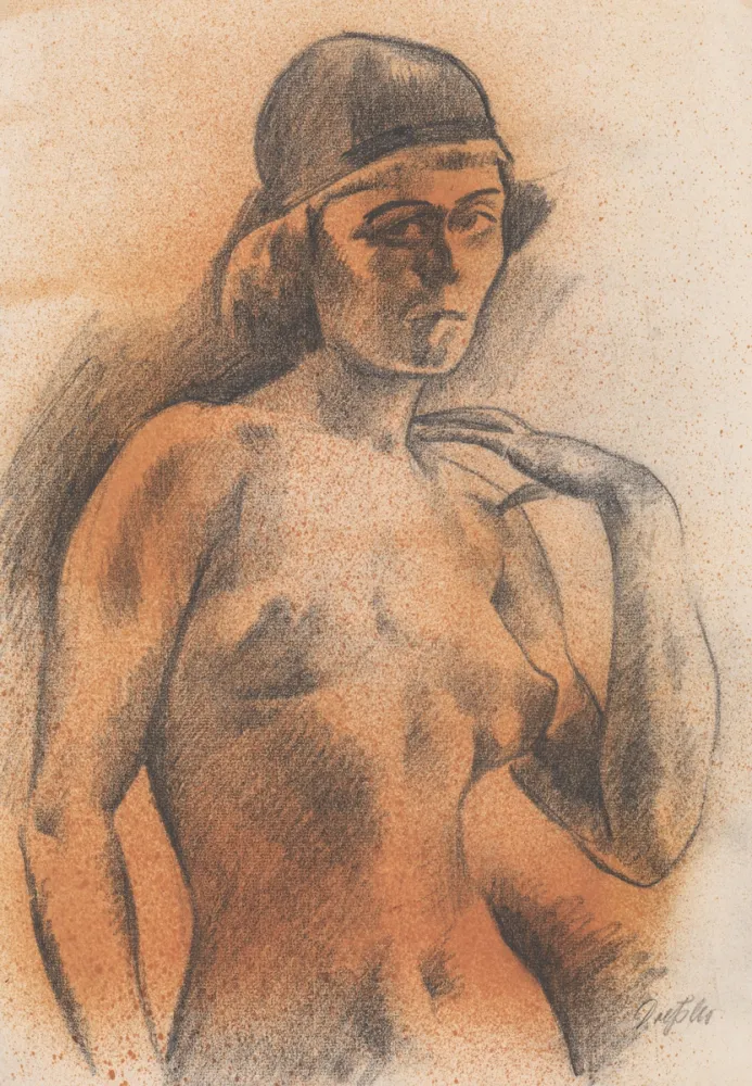 Non Tecnico Dressler - Weiblicher Akt mit Kopfbedeckung