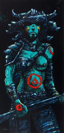 Serigrafia Druillet - Guerrière de la Nuit