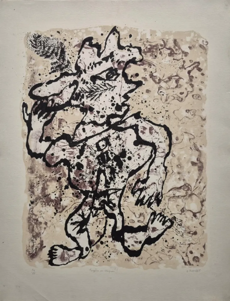 Litografia Dubuffet - Fougère au Chapeau (Fogere with Hat)