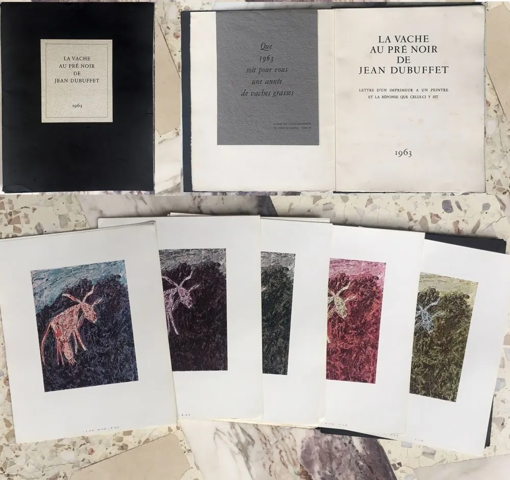 Libro Illustrato Dubuffet - LA VACHE AU PRÉ NOIR DE JEAN DUBUFFET. 1963.