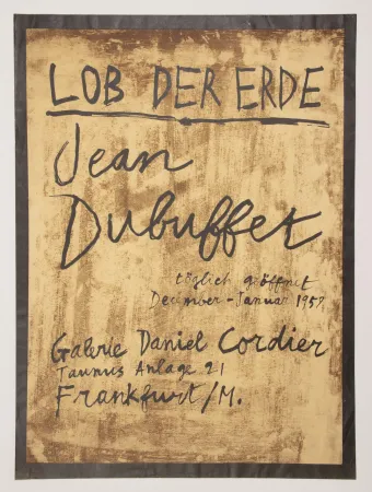 Litografia Dubuffet - LOB DER ERDE.