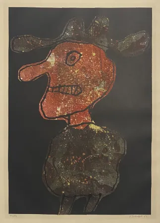 Litografia Dubuffet - Personnage au Chapeau