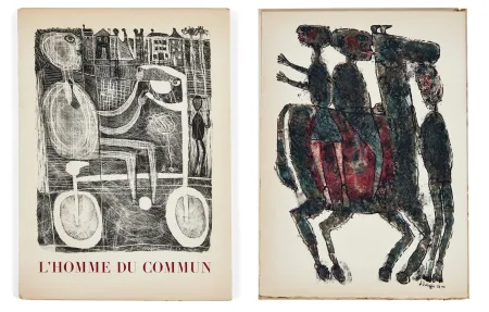 Libro Illustrato Dubuffet - Pierre Seghers : L'HOMME DU COMMUN. Lithographies de Jean Dubuffet (1944)