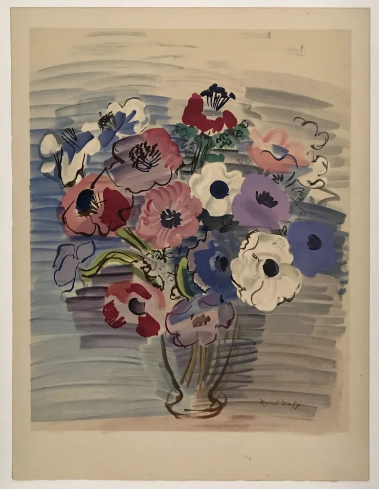 Litografia Dufy - Anemones
