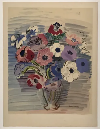 Litografia Dufy - Anemones