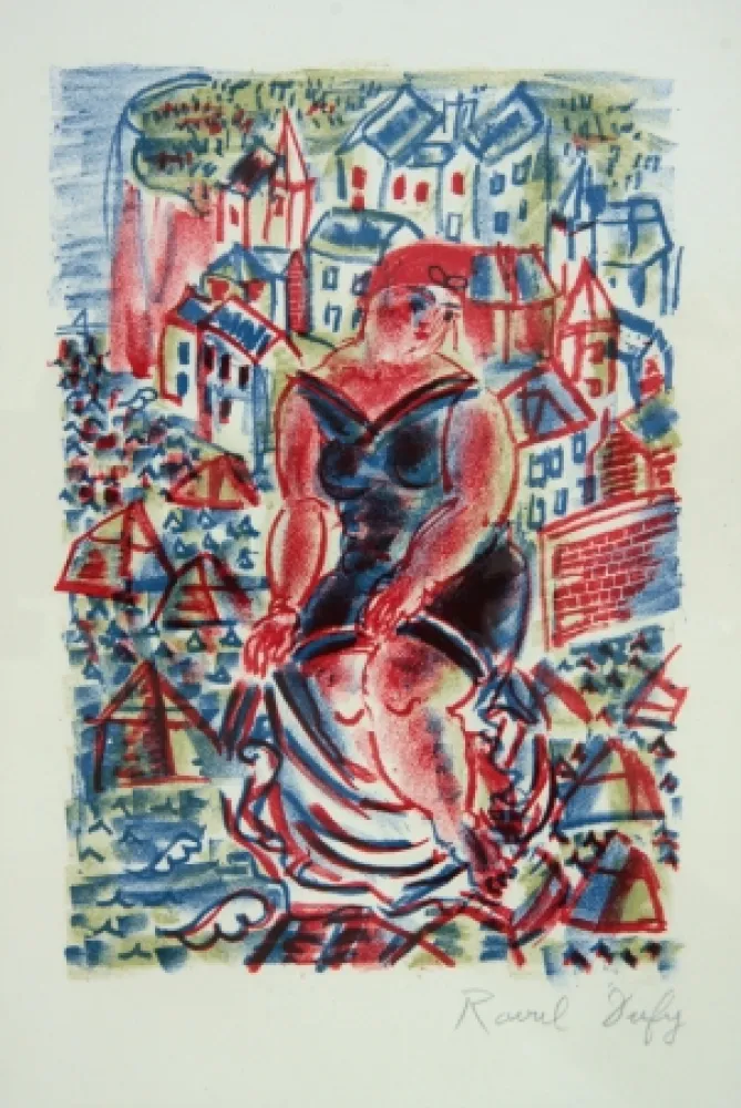 Litografia Dufy - Baigneuse Devant le Port de St Adresse