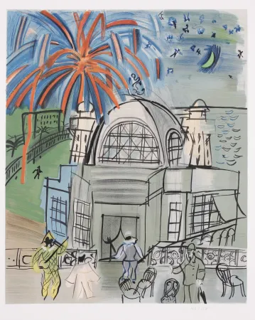 Litografia Dufy - Casino a Nice