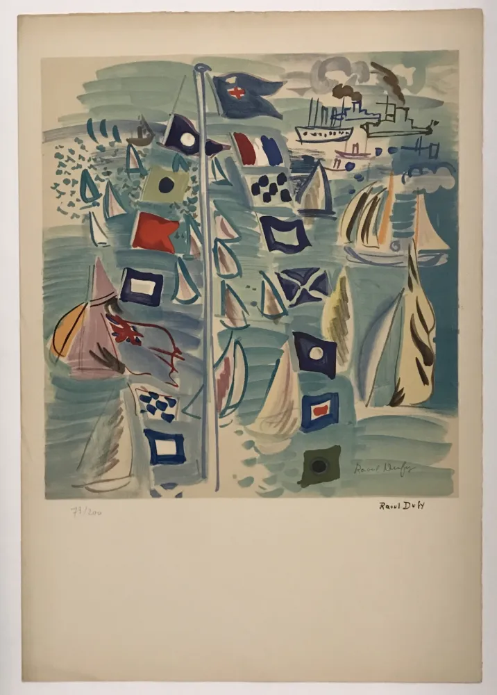 Litografia Dufy - Honfleur