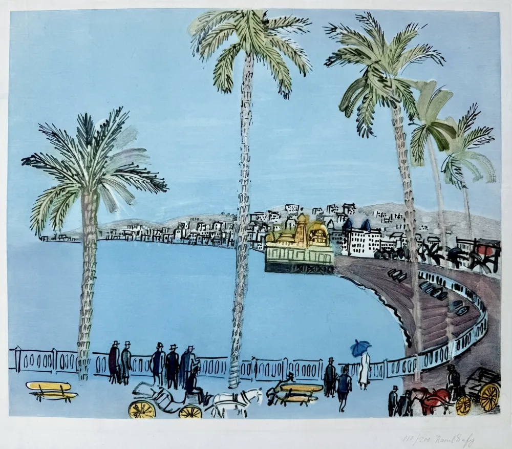 Acquatinta Dufy - La baie des Anges a Nice