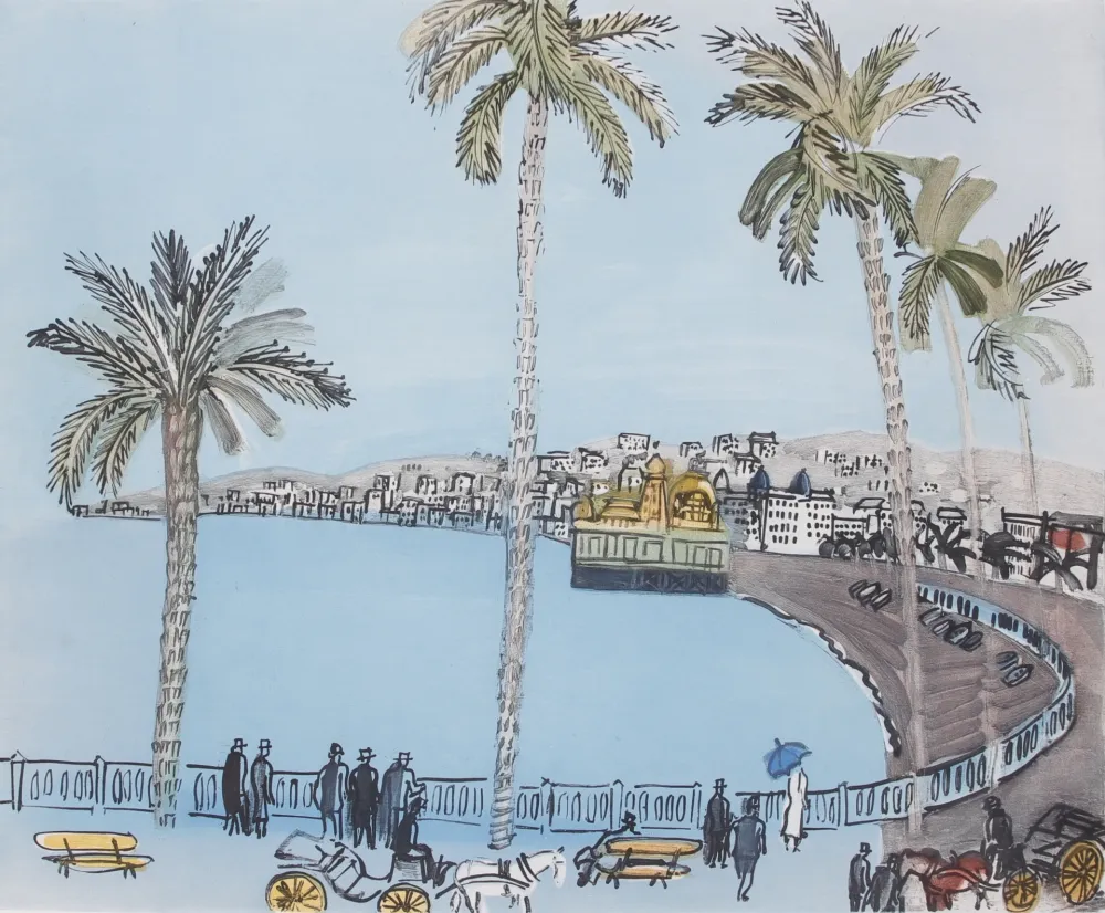 Acquatinta Dufy - La baie des Anges a Nice