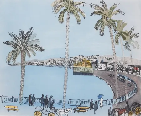 Acquatinta Dufy - La baie des Anges a Nice