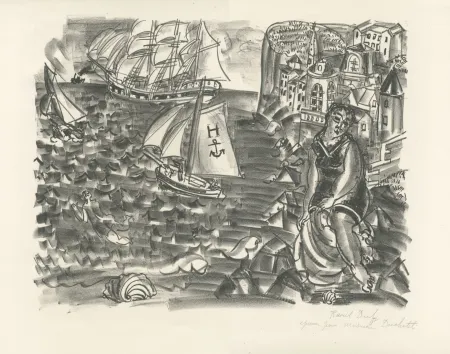 Litografia Dufy - La Baigneuse