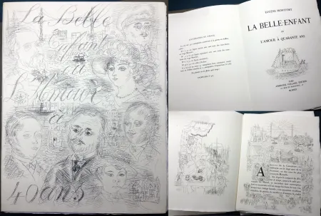 Libro Illustrato Dufy - LA BELLE ENFANT OU L'AMOUR À QUARANTE ANS. Exemplaire sur Japon supernacré avec suite complète des eaux-fortes (1930)