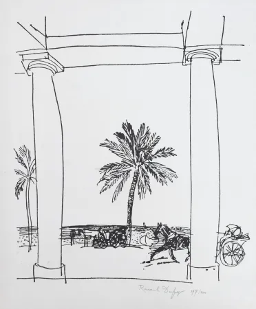 Litografia Dufy - La Palais de la Méditerranée