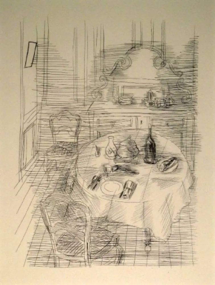Incisione Dufy - La Salle à manger