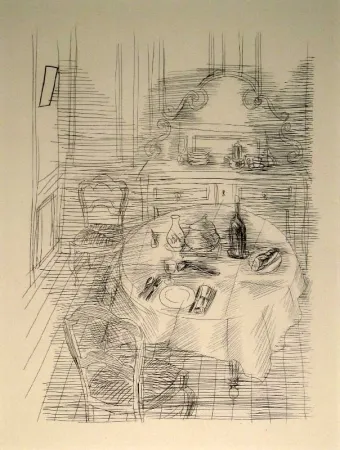 Incisione Dufy - La Salle à manger