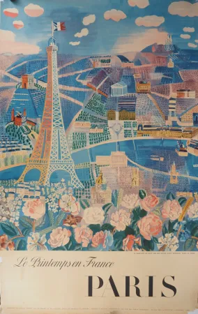 Litografia Dufy - Le printemps en France, Paris