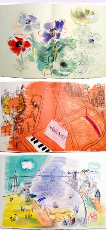 Libro Illustrato Dufy - Léon-Paul FARGUE : ILLUMINATIONS NOUVELLES. 14 lithographies originales (1953)