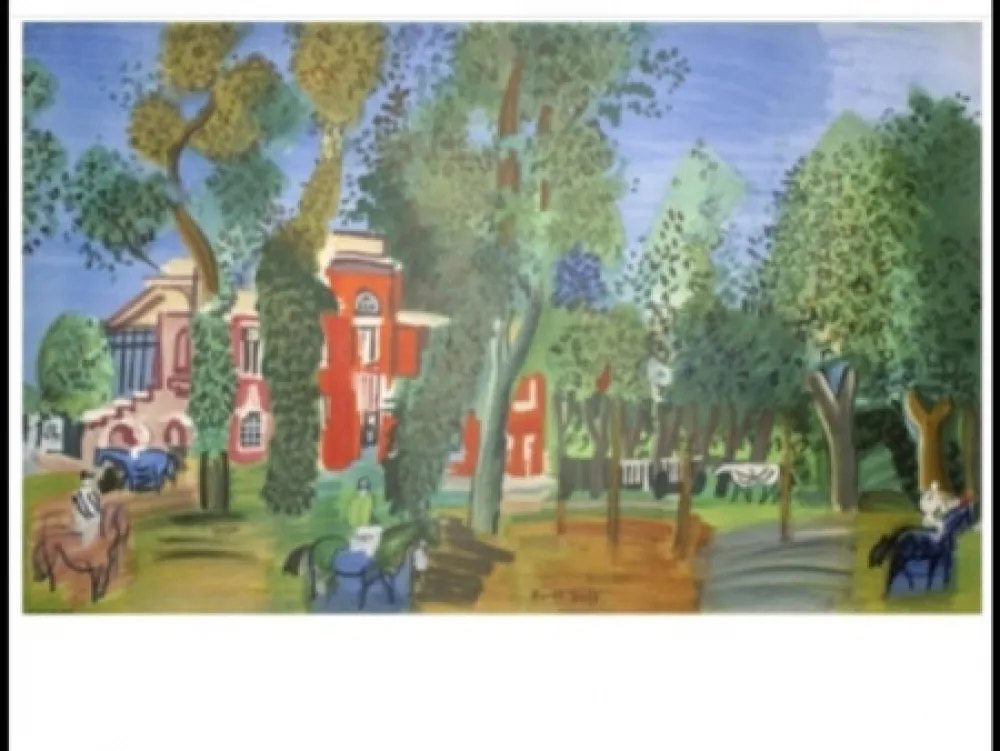 Litografia Dufy - PADDOCK  PARIS