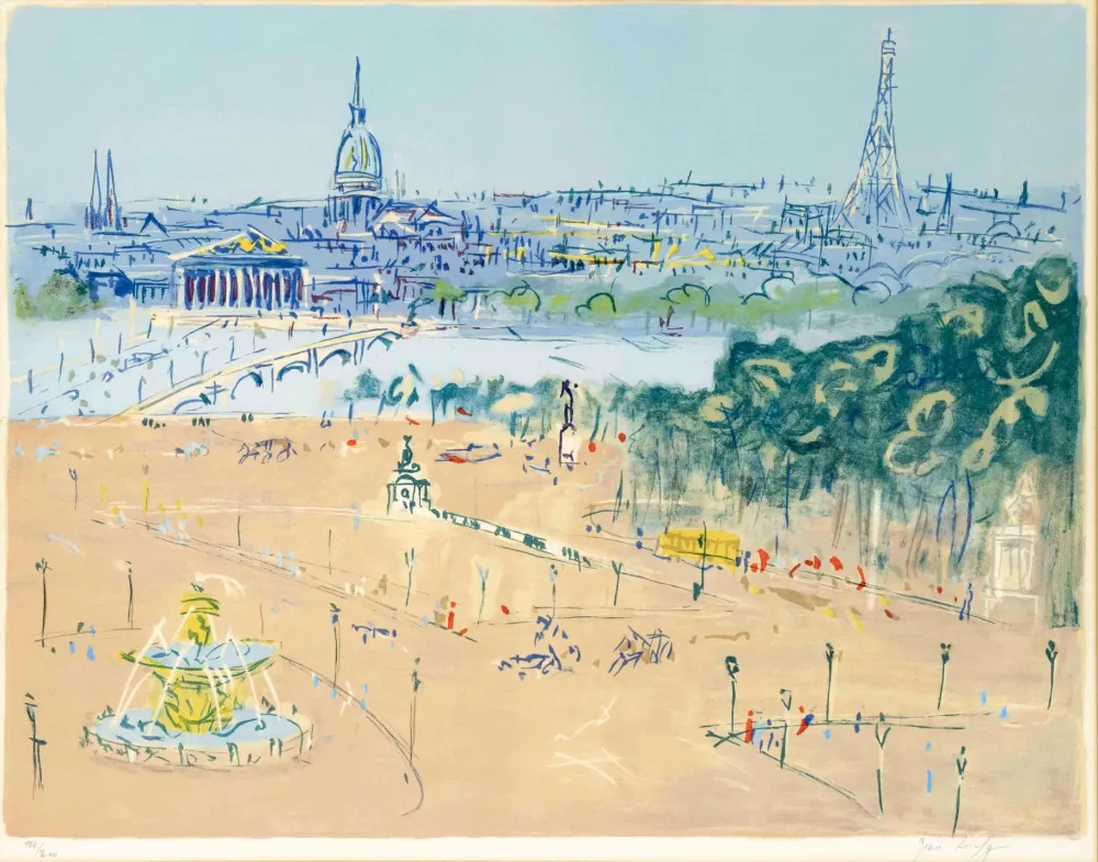 Litografia Dufy - Place de la Concorde